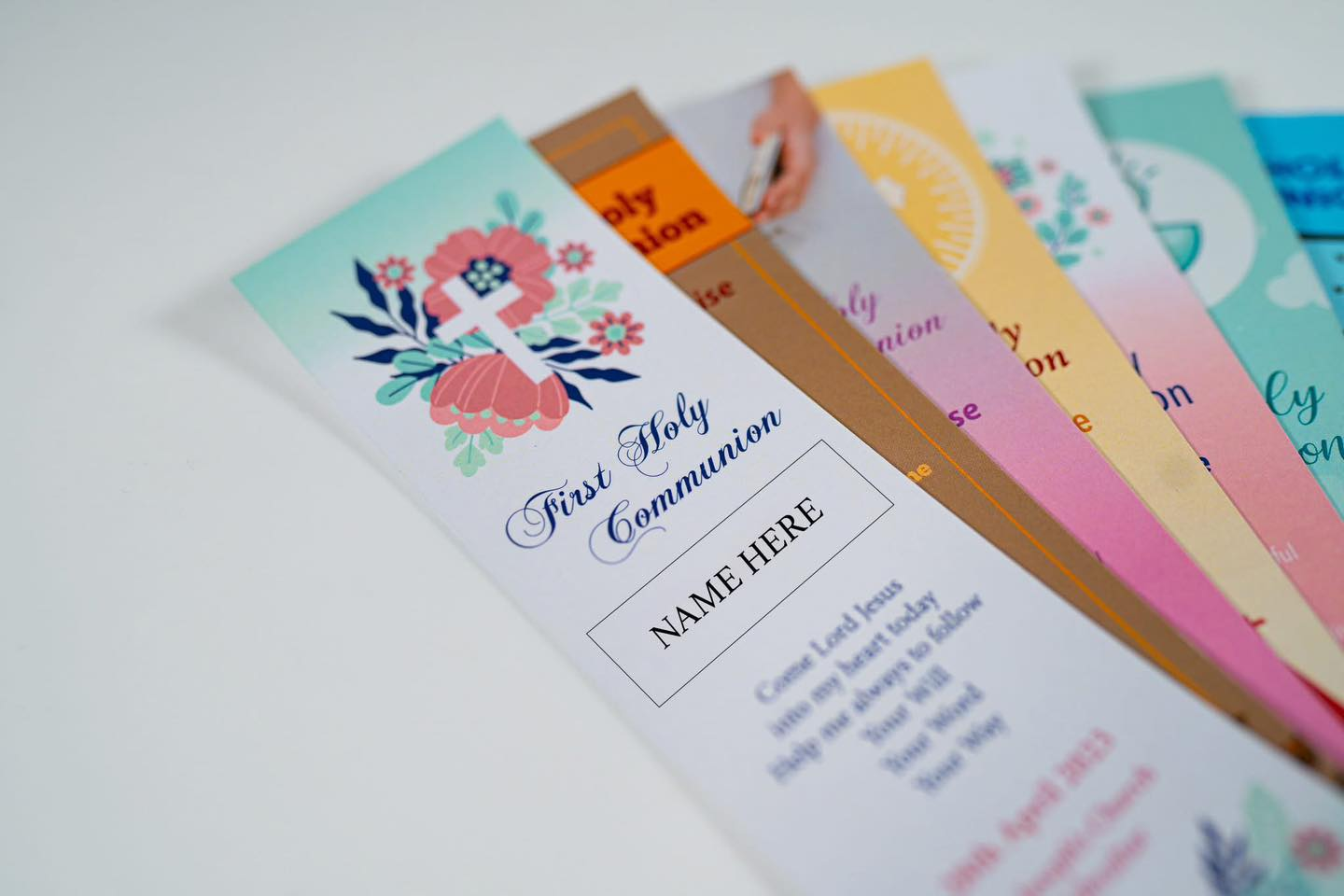 Custom printed materials — First Holy Communion cards and pamphlets